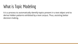 Topic modeling - EuroPython | PPT