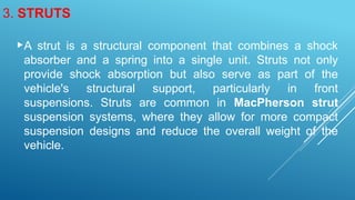Unit Struds suspension system functions and components | PPTX
