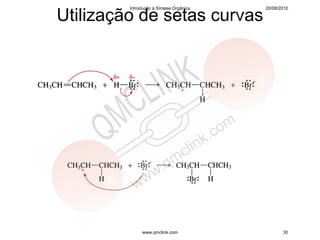 Utilização de setas curvas
         Introdução à Síntese Orgânica   20/08/2010




              www.qmclink.com                   30
 