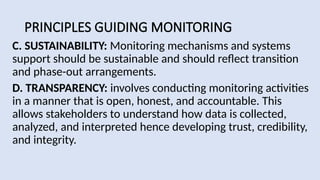 TOPIC ONE for principle of project monitoring and evaluation | PPTX
