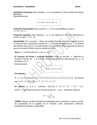Tópicos de teoría de conjuntos y Análisis Combinatorio | PDF