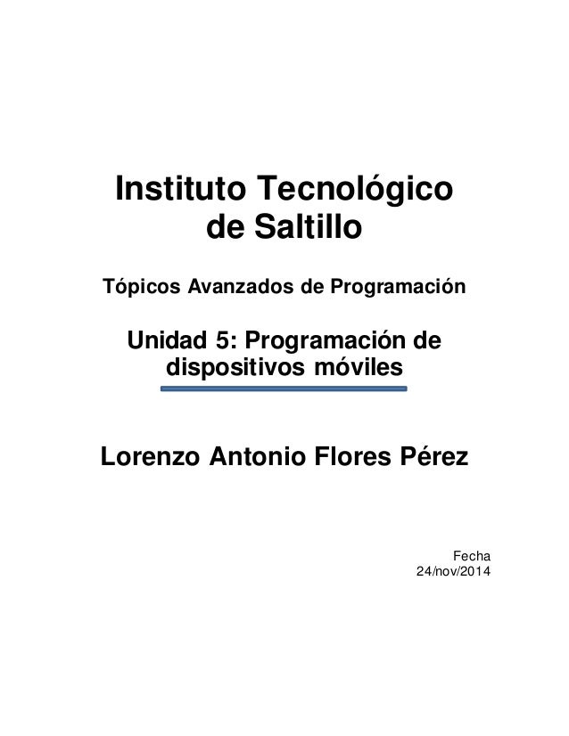 Programacion De Dispositivos Moviles Unidad 5