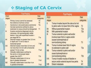  Staging of CA Cervix
 