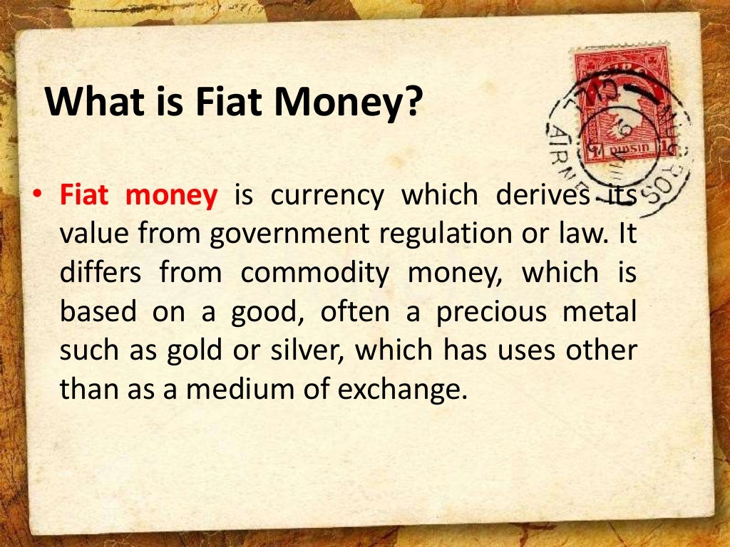 Fiat money definition