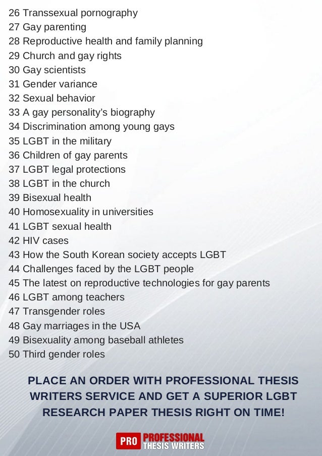 thesis for lgbtq