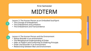 Topics for Midterm (Introduction to Philosophy of the Human Person).pptx