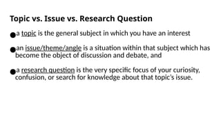 Quick Topic Selection Overview PowerPoint | PPTX