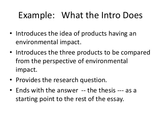 Topic Sentence