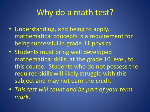 Academic class math topics