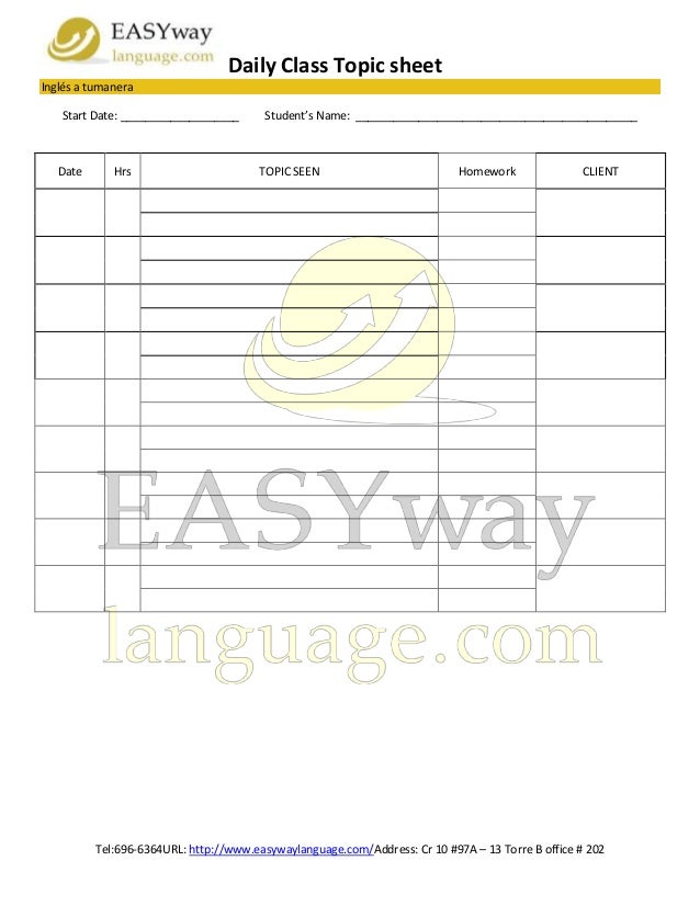 Topic sheet 1