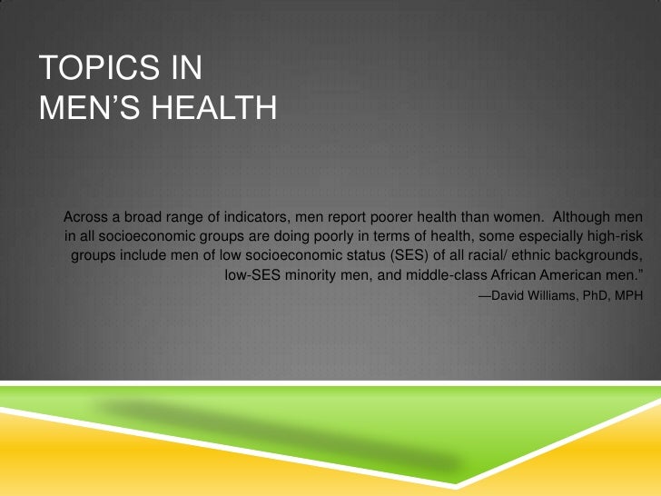 Topics in men's health