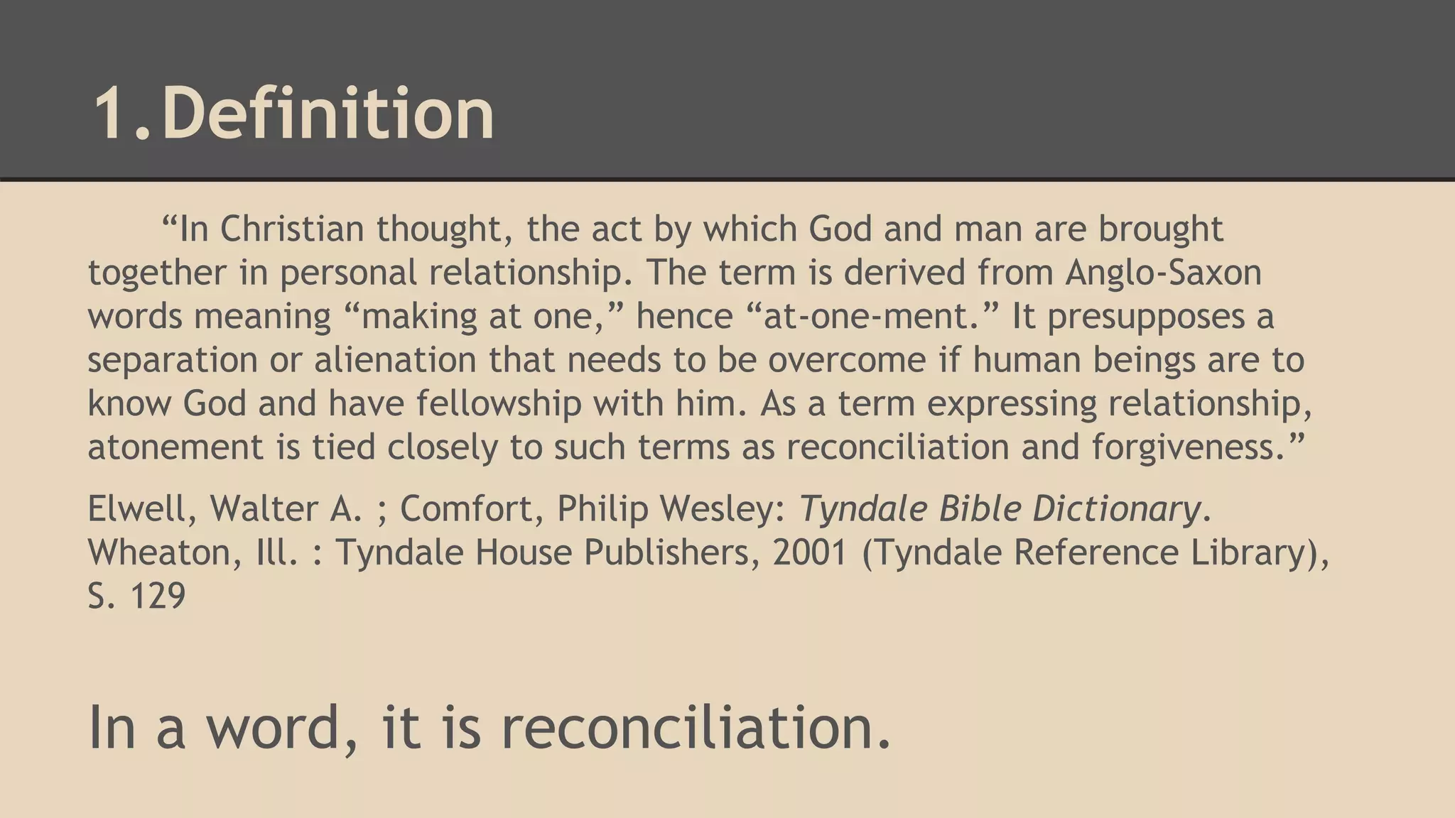 Atonement - Topics in Theology | PPTX