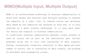 Topics in wireless communication for project and thesis | PPTX