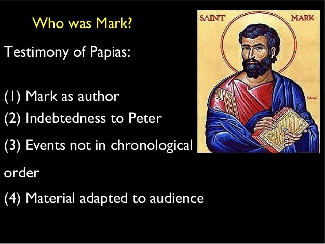 Topic Ten The Gospel of Mark, Synoptic Problem (+ Exam)