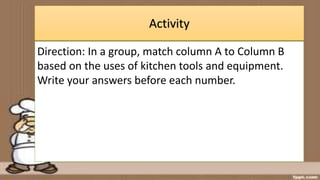 topic 1 cookery | PPTX
