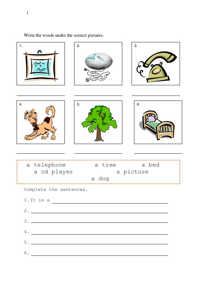 Topic workbook 10 common objects