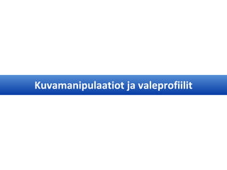 Kuvamanipulaatiot ja valeprofiilit
 