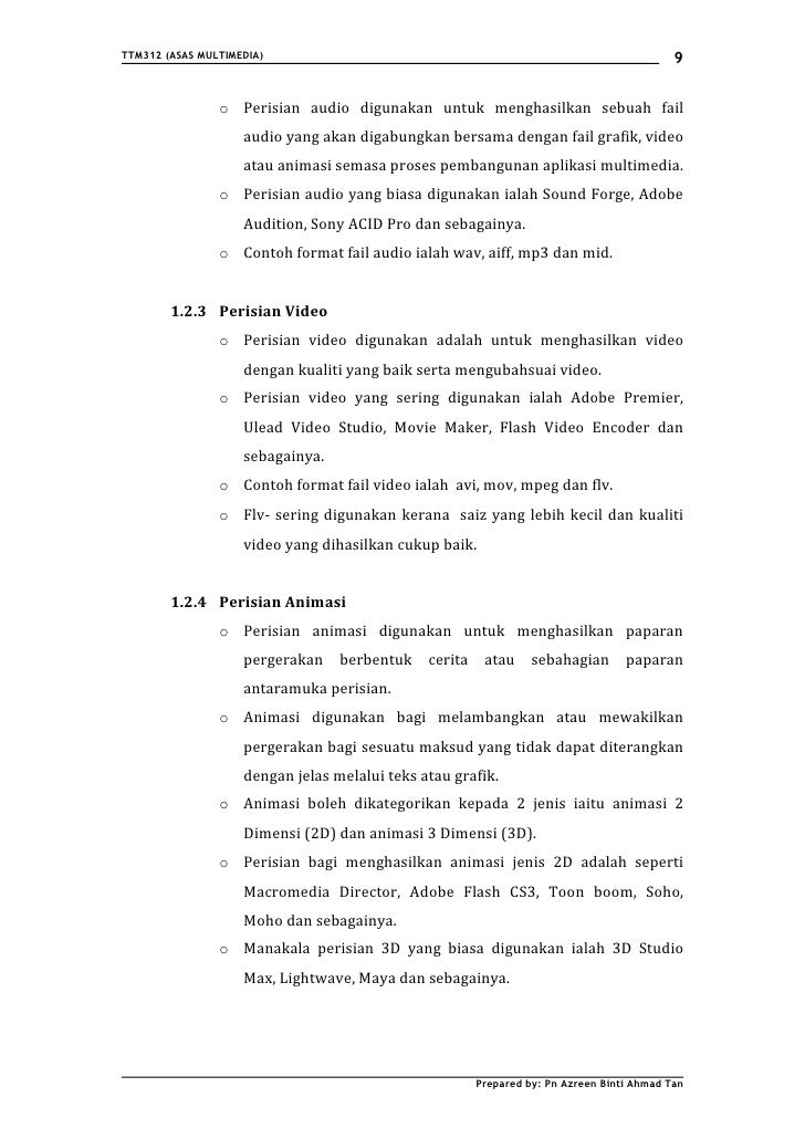 Topik 1.0 : Pengenalan Kepada Multimedia