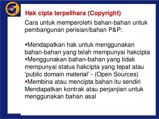 Contoh Hak Cipta Terpelihara