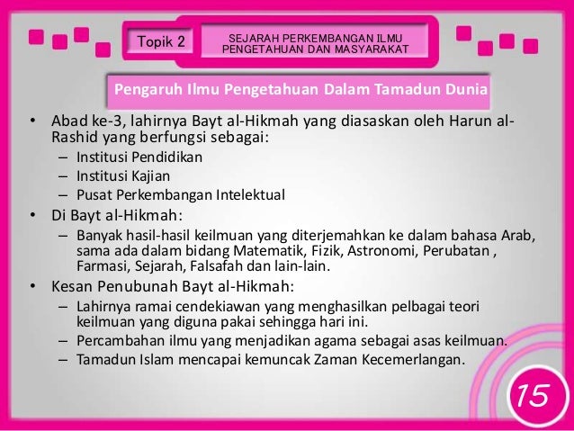 Topik 2 Sejarah Perkembanggan Ilmu NBWU1072