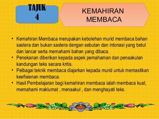 Topik 4 Kemahiran Membaca