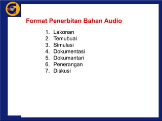Topik 5 audio untuk pengajaran dan pembelajaran | PPTX