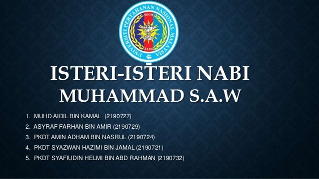 Topik 6 Isteri Isteri Nabi Muhammad Saw