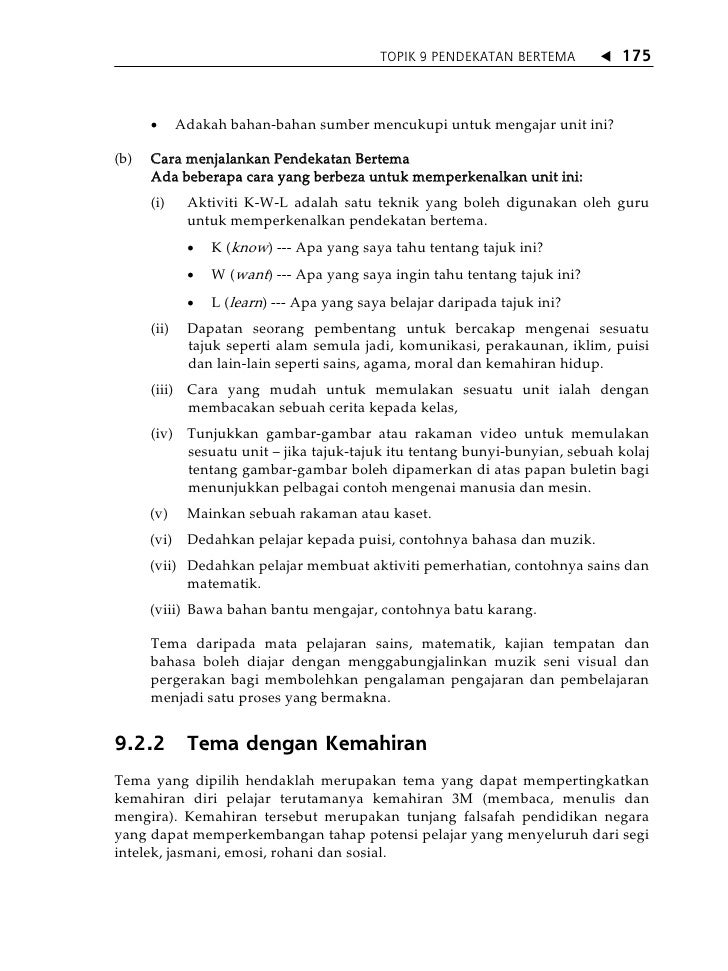 Topik 9 Pendekatan Bertema