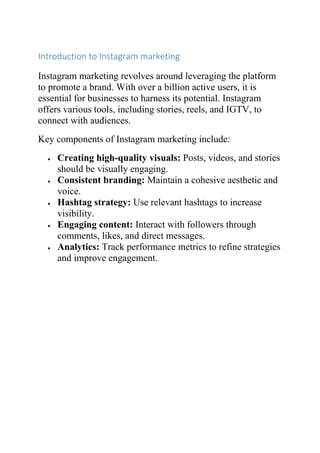 top Instagram Marketing Strategies to Boost Your Brand | PDF
