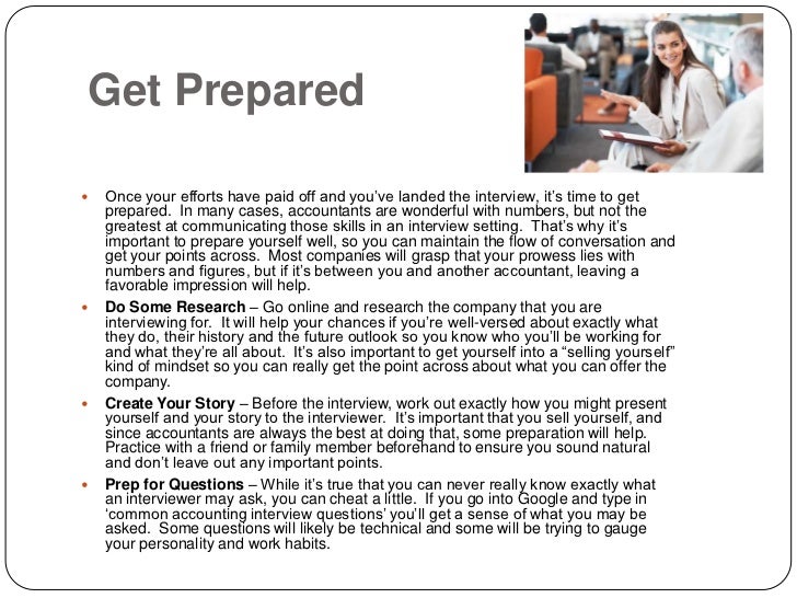 how to prepare for an accounting interview