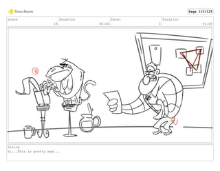 Scene
14
Duration
06:00
Panel
2
Duration
01:00
Dialog
E:...This is pretty bad...
Page 110/125
 