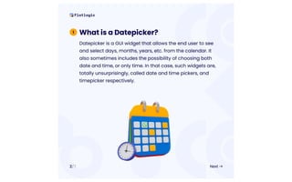 Top JavaScript Datepicker Plugins and Librarieshttps://flatlogic.com/blog/best-javascript-datepicker-libraries/