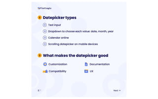 Top JavaScript Datepicker Plugins and Librarieshttps://flatlogic.com/blog/best-javascript-datepicker-libraries/