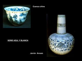 Cuenco chino Jarrón  Annam SERIE AZUL Y BLANCA 