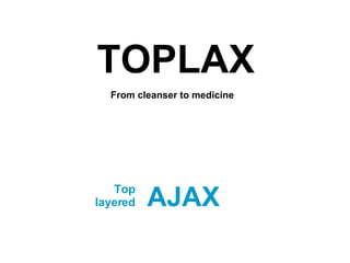 AJAX Top layered TOPLAX From cleanser to medicine 