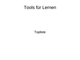 Tools für Lernen Topliste