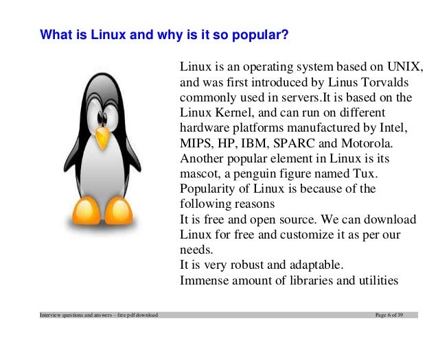 Top linux interview questions and answers job interview tips