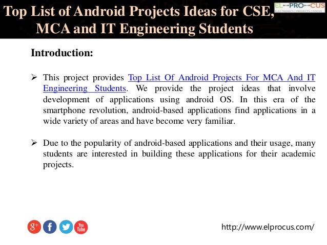 sle project report for engineering students what are current research topics done in android sle project report for engineering students what are current research topics done in android
