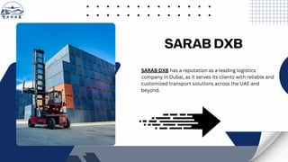 Top Logistics Companies in Dubai, Sarab | PDF