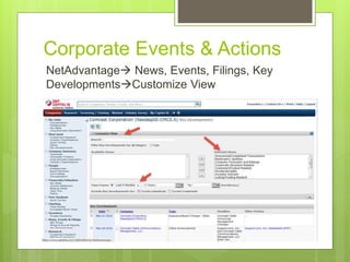 Corporate Events & Actions
NetAdvantage News, Events, Filings, Key
DevelopmentsCustomize View
 