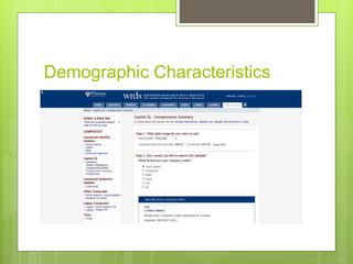 Demographic Characteristics
 