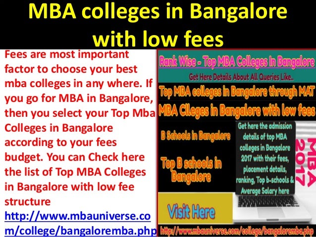 Top Mba Colleges In Bangalore Through Mat