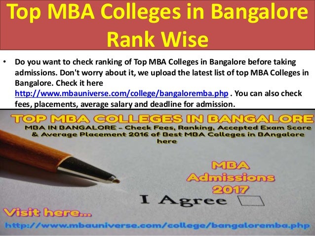 Top Mba Colleges In Bangalore Through Mat