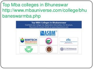 Top Mba colleges in Bhuneswar
http://www.mbauniverse.com/college/bhu
baneswarmba.php
 