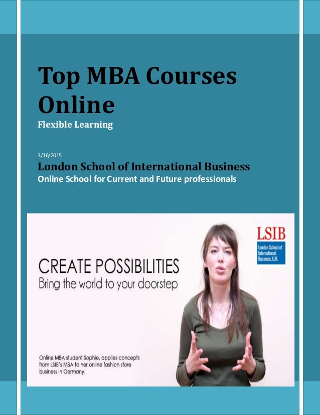 Top MBA Courses Online.