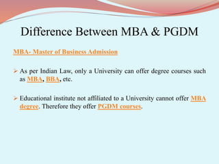 Top MBA or PGDM Universities and Colleges in India in 2023.pptx
