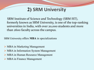 Top MBA or PGDM Universities and Colleges in India in 2023.pptx