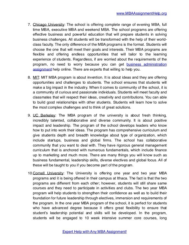 Top MBA Programs 2016