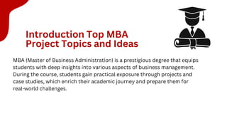 Mba Temas Top 10 MBA Project Topics & Ideas For Freshers | Online Vidyaa | PDF