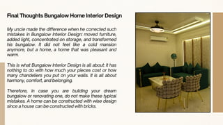 Top Mistakes to Avoid in Bungalow Interior Design | PDF
